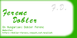 ferenc dobler business card